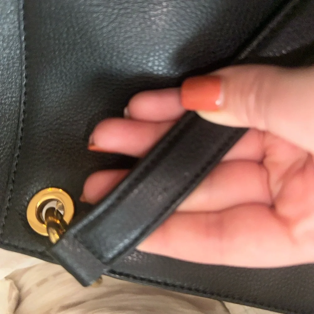 Lauren Ralph Lauren Blue Tote with Gold Accents shoulder bag